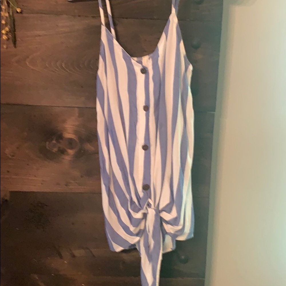 Pink blush stripe maternity tank